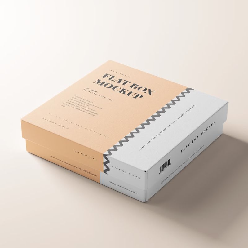 Flat Box Mockup