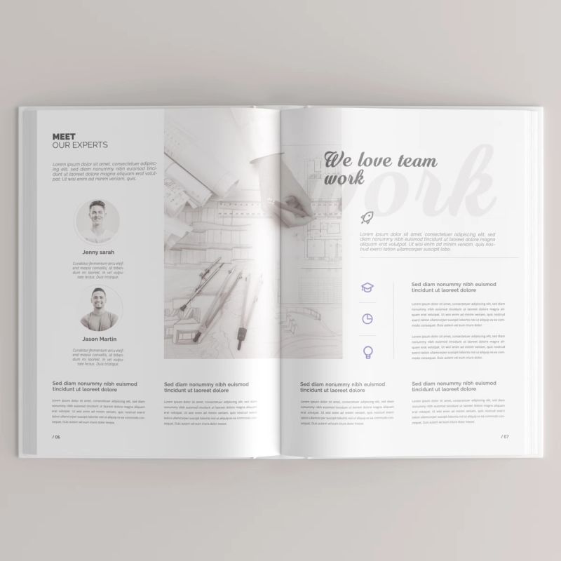 Free Portrait Book Mockup / Hardcover
