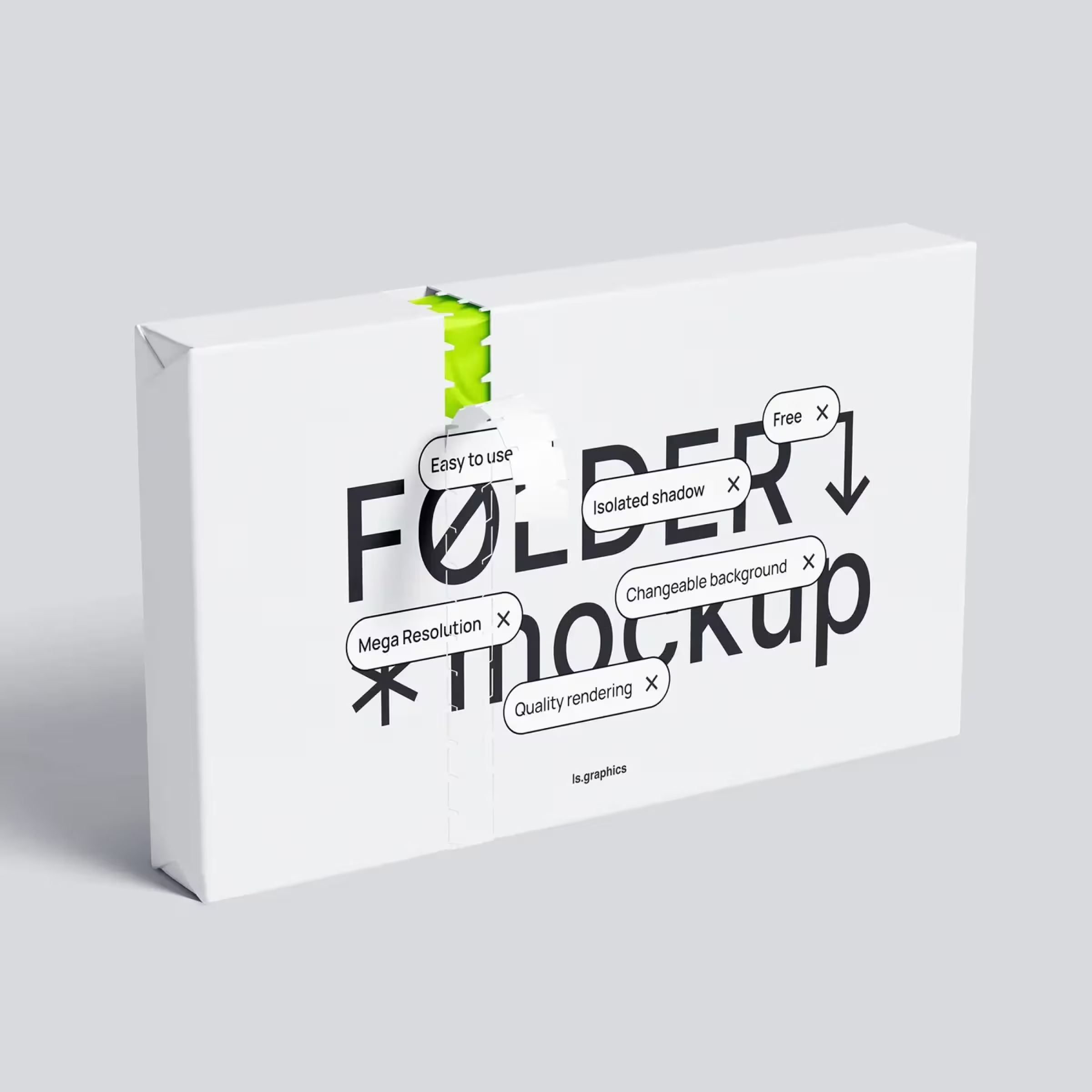Free Standing Package Mockup with Perforation