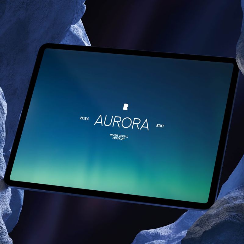 iPad Pro Aurora Series Free Mockup