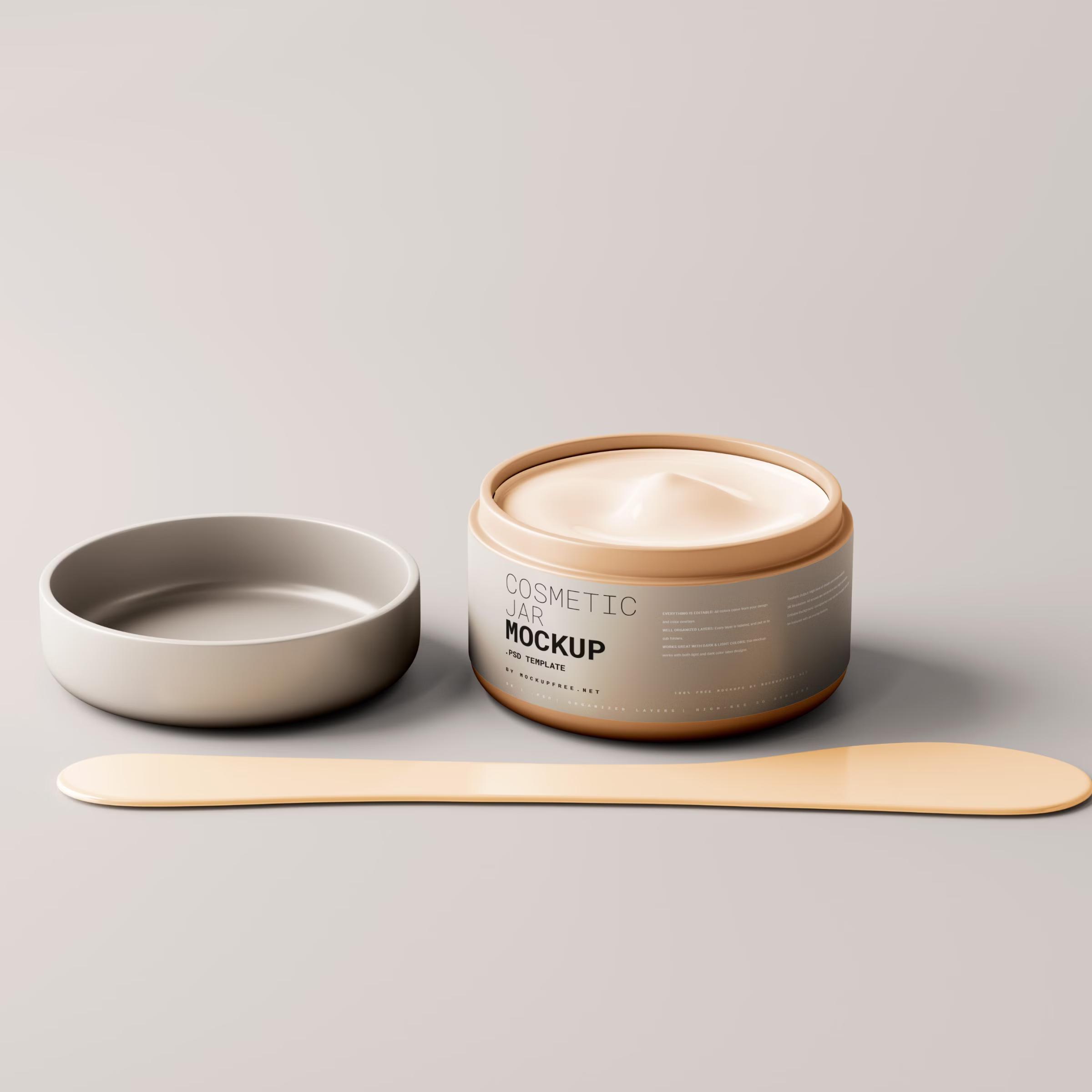 Plastic Cream Jar Mockup 3