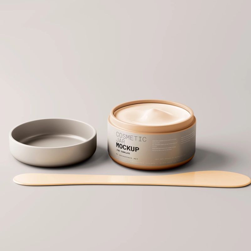 Plastic Cream Jar Mockup 3