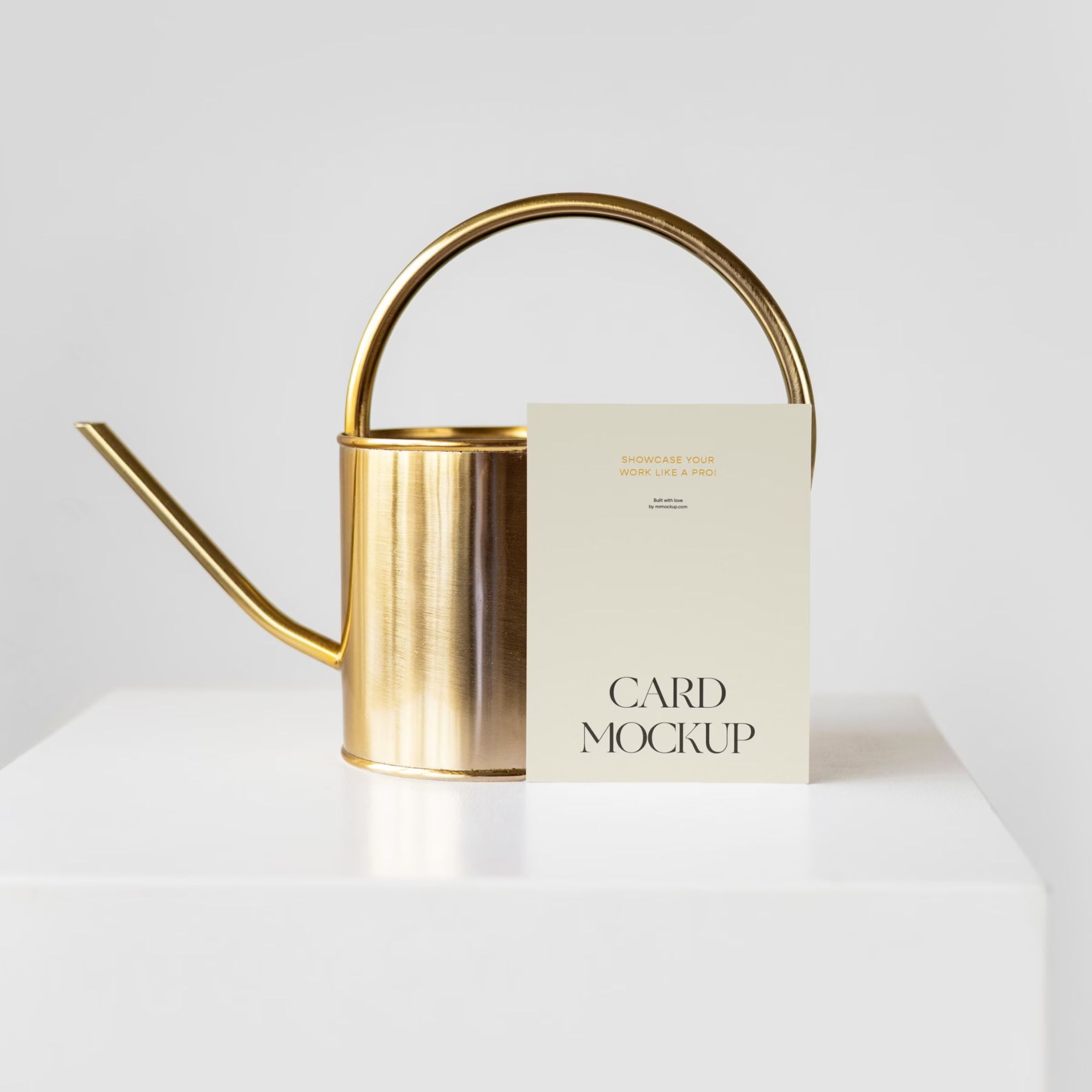 Card with Watering Can Mockup