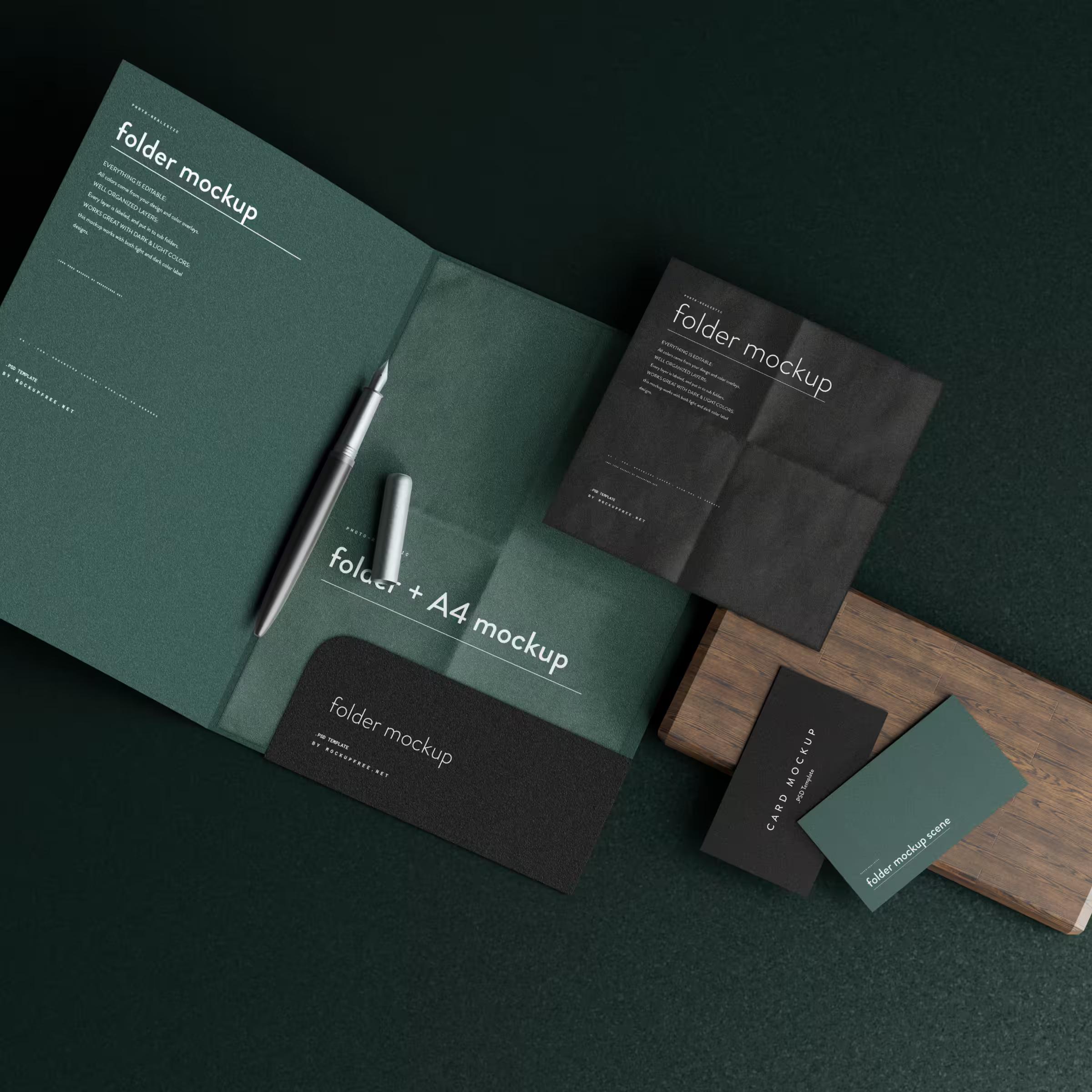 A4 size folder mock up 3