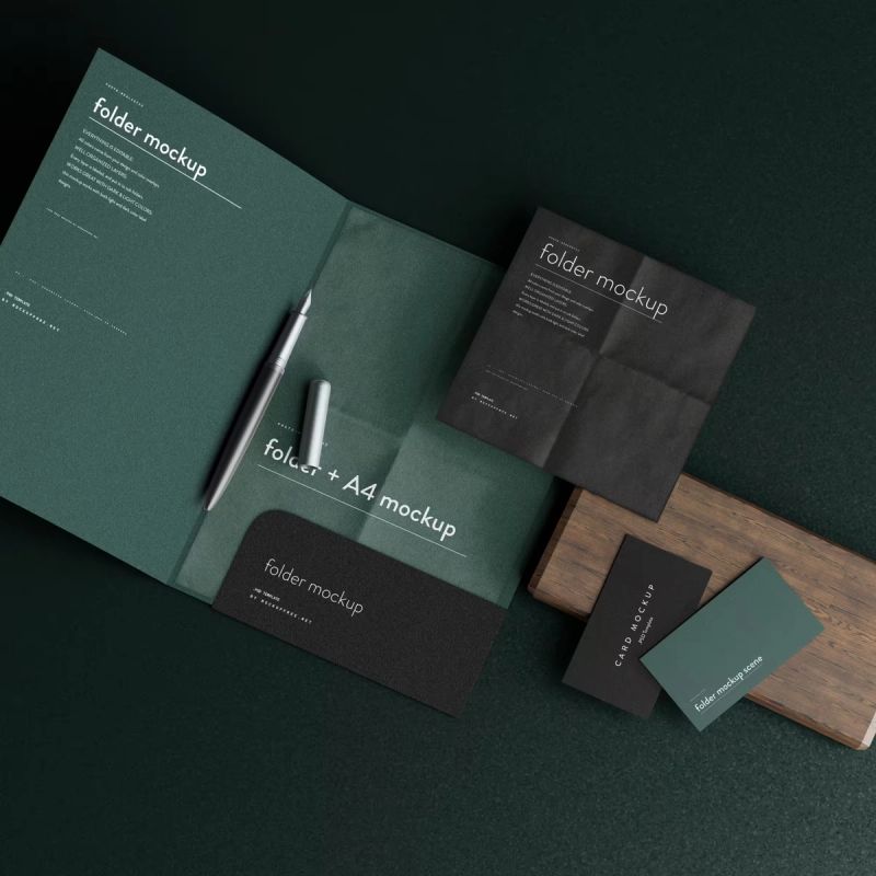 A4 size folder mock up 3