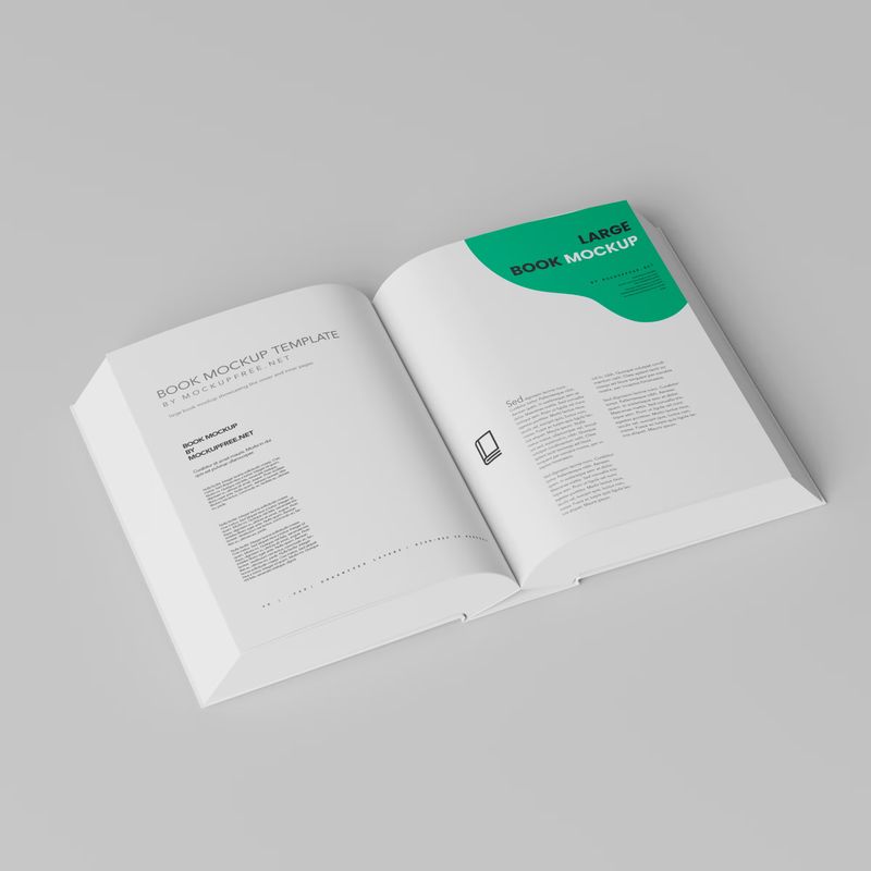 Large Size Book Cover and Inner Page Mockups 2