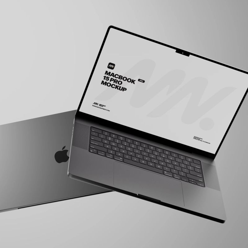Floating Macbook Pro Mockup 3