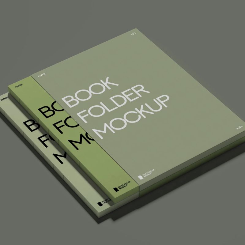 Two Books Folder Mockup