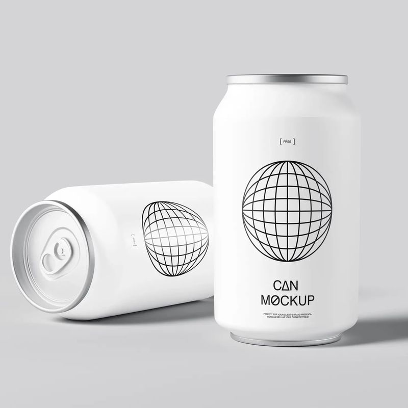 Free 2 Cans Highest Quality Mockup