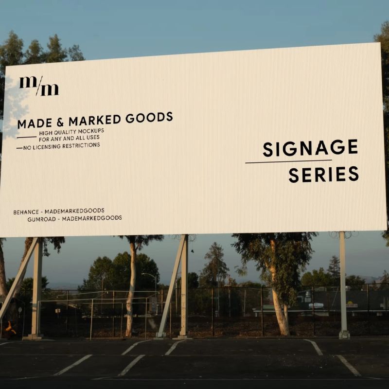 Signage Series Corrugated Billboard Mockup FREE - SSF04