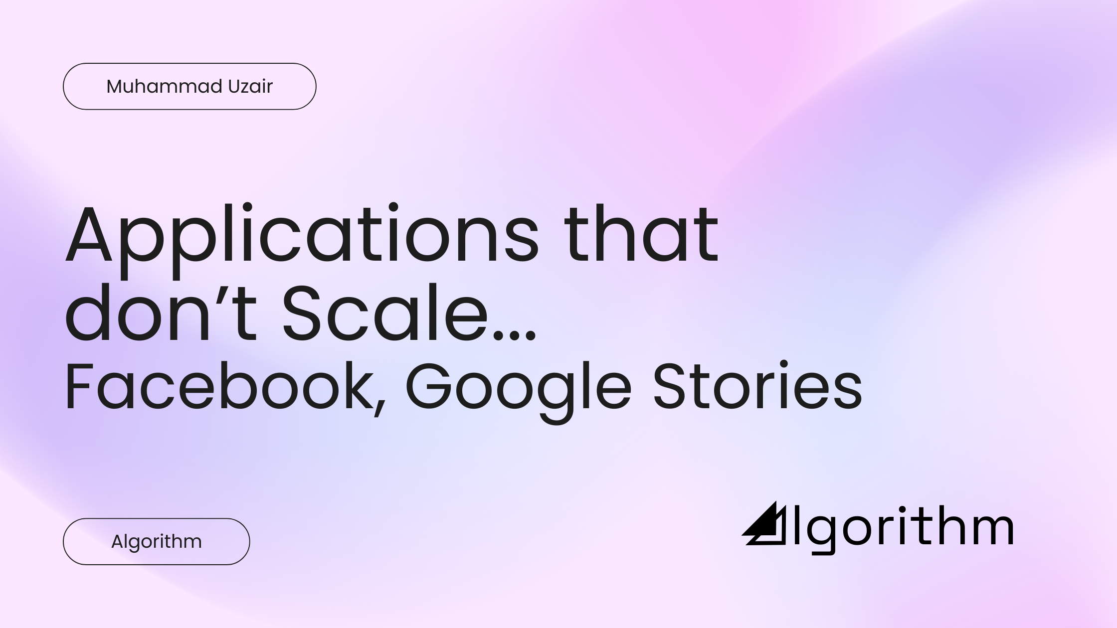 Apps that don't scale (Facebook, twitch, google) stories