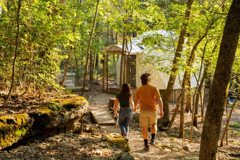 Campfire Hollow geodesic dome retreat on Table Rock Lake