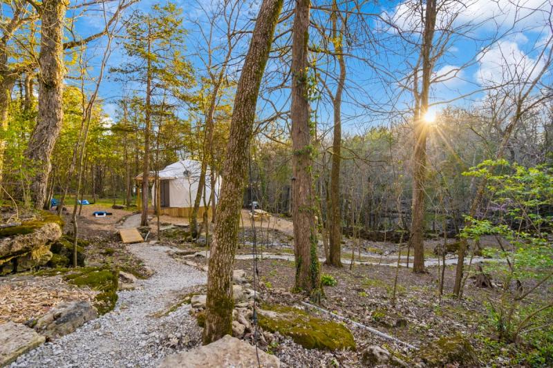 Campfire Hollow geodesic dome retreat on Table Rock Lake