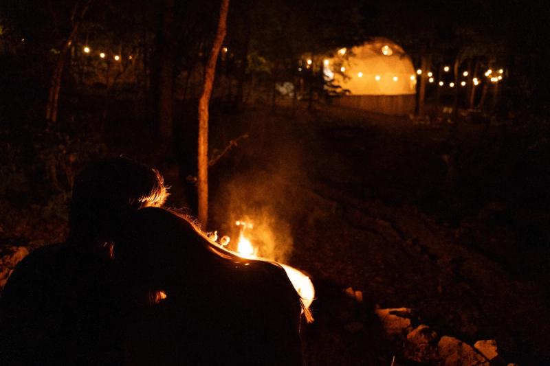 Campfire Hollow geodesic dome retreat on Table Rock Lake