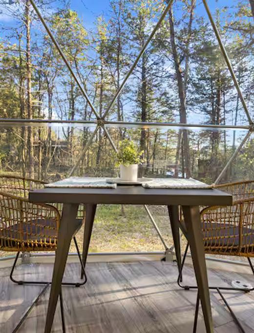 Campfire Hollow geodesic dome retreat on Table Rock Lake