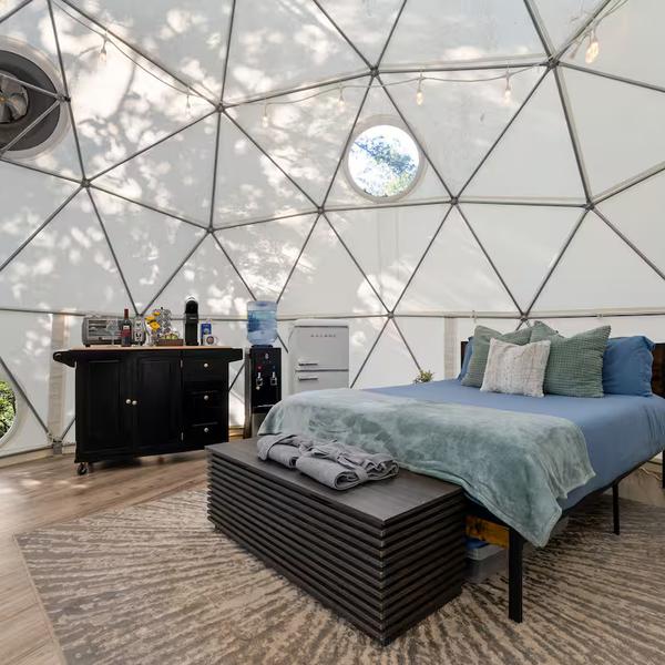 Campfire Hollow geodesic dome retreat on Table Rock Lake