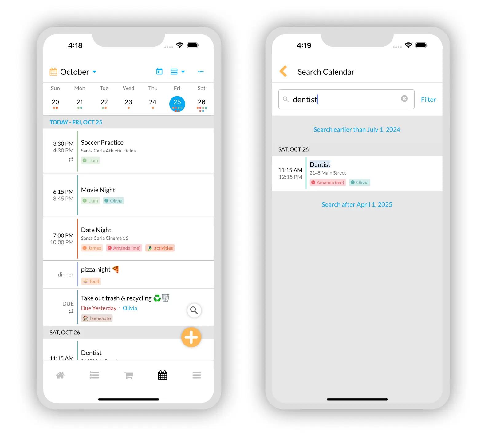 New Calendar Search Feature