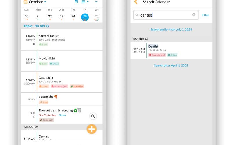 New Calendar Search Feature