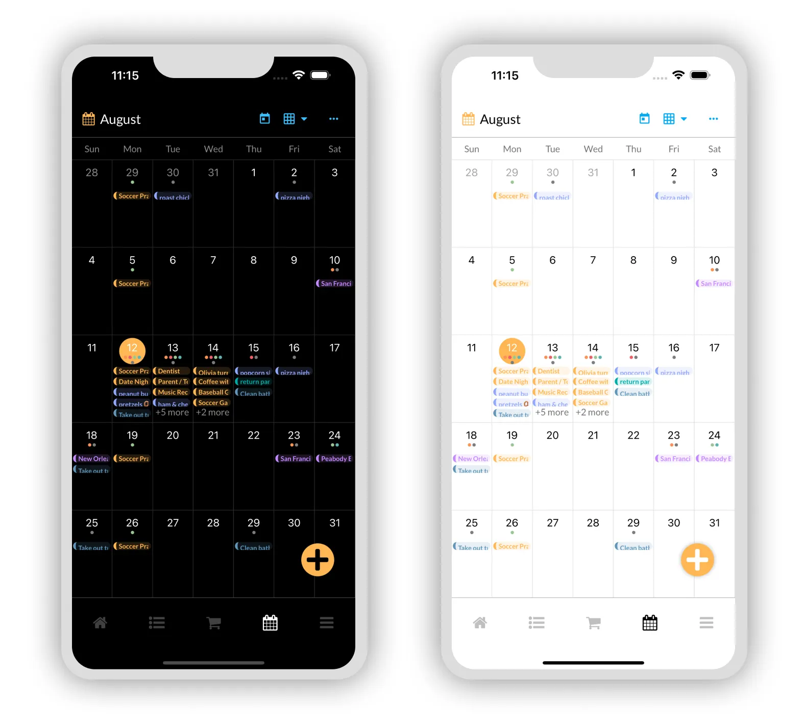 More events visible on Month view