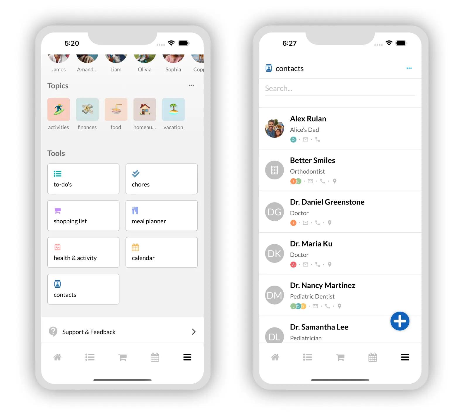 New Contact List available from main menu