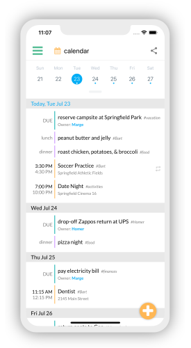 Full calendar view