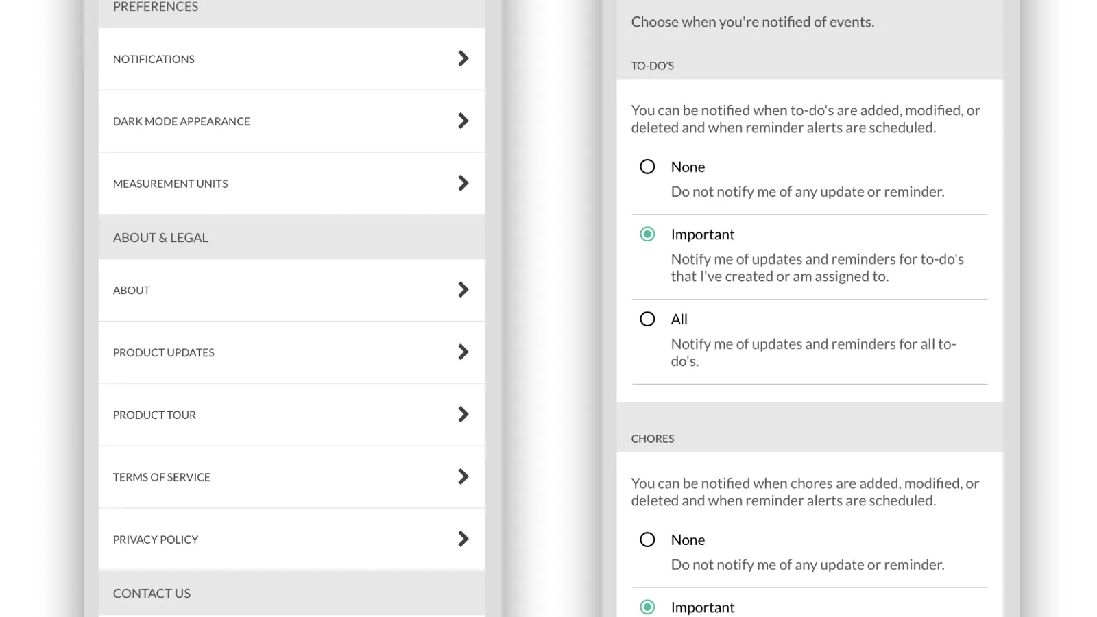Notification Preferences
