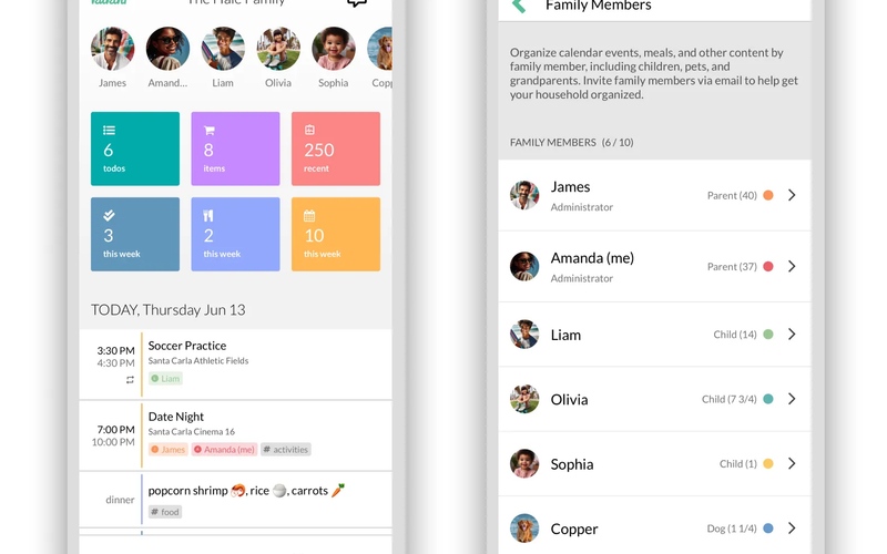 Add profile photos for family members