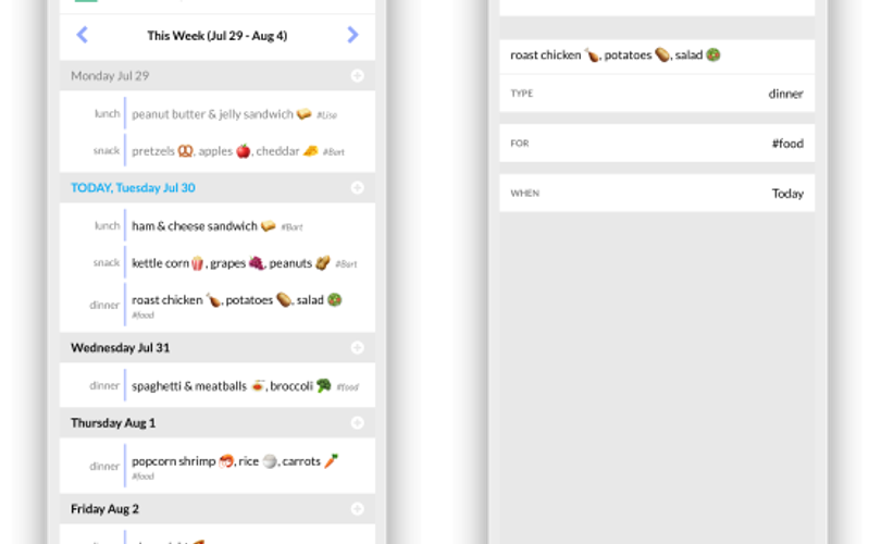 New Meal Planner screen