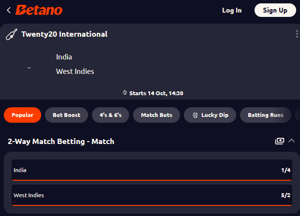 betano cricket