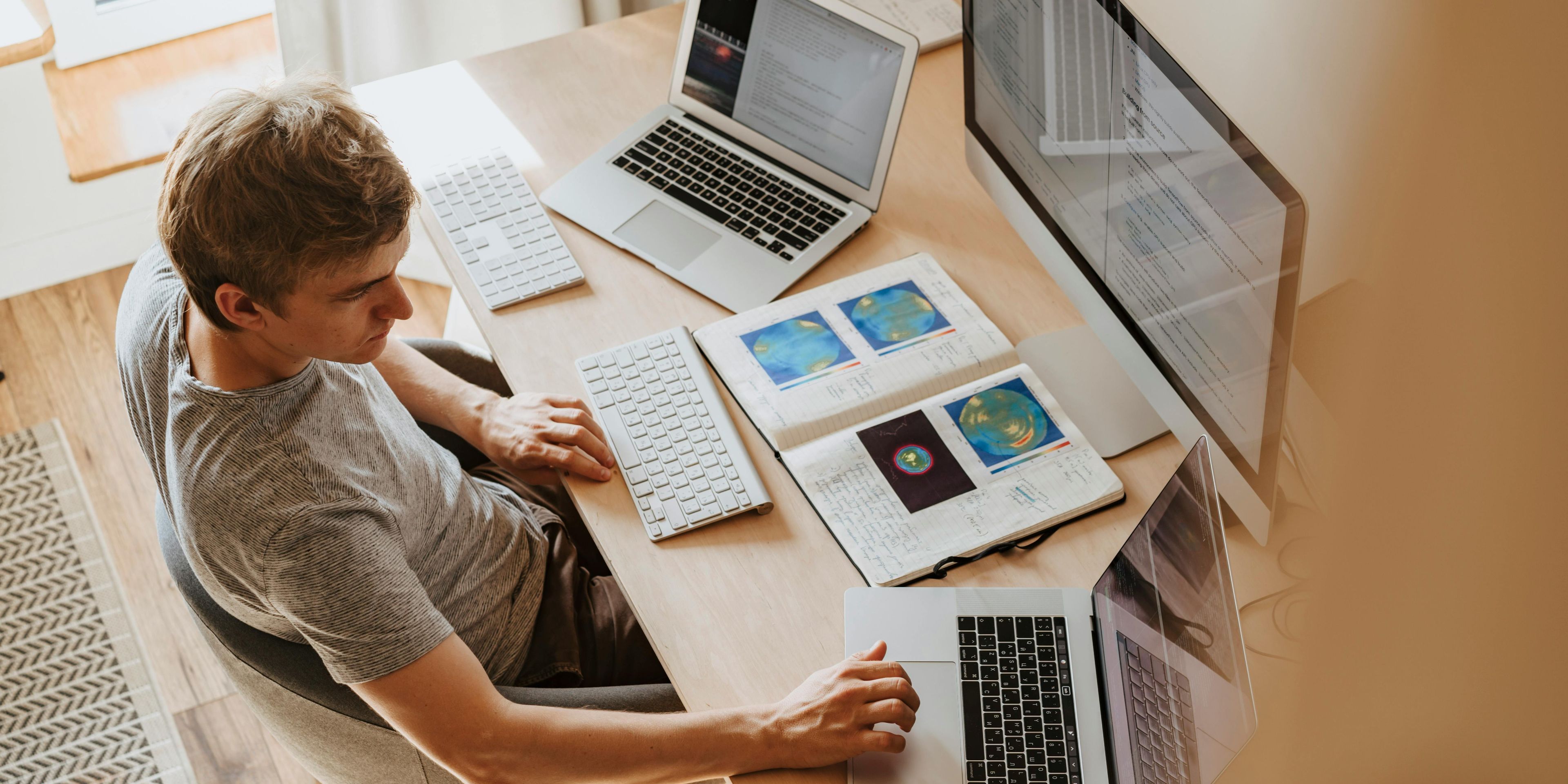 picture of man working on computer