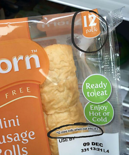 Misleading  packaging 