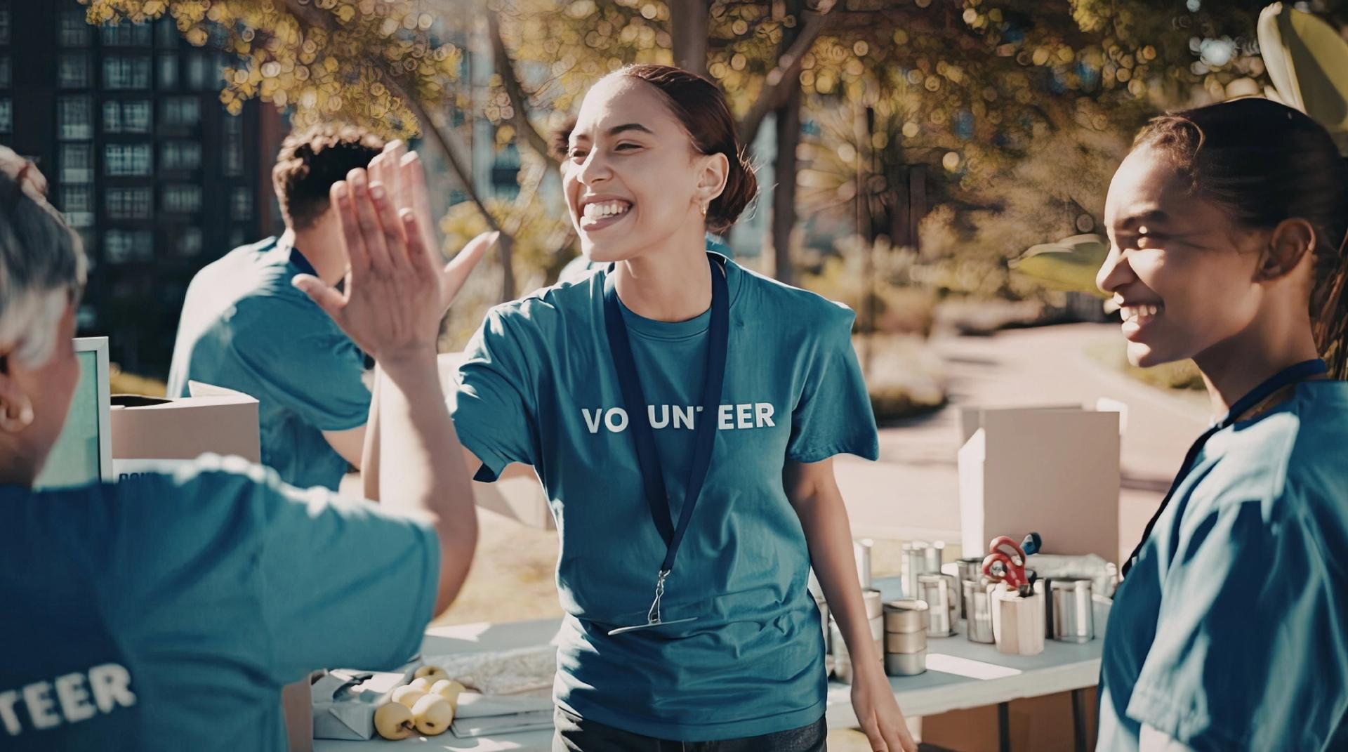 Volunteers welcoming visitors at a free cultural event