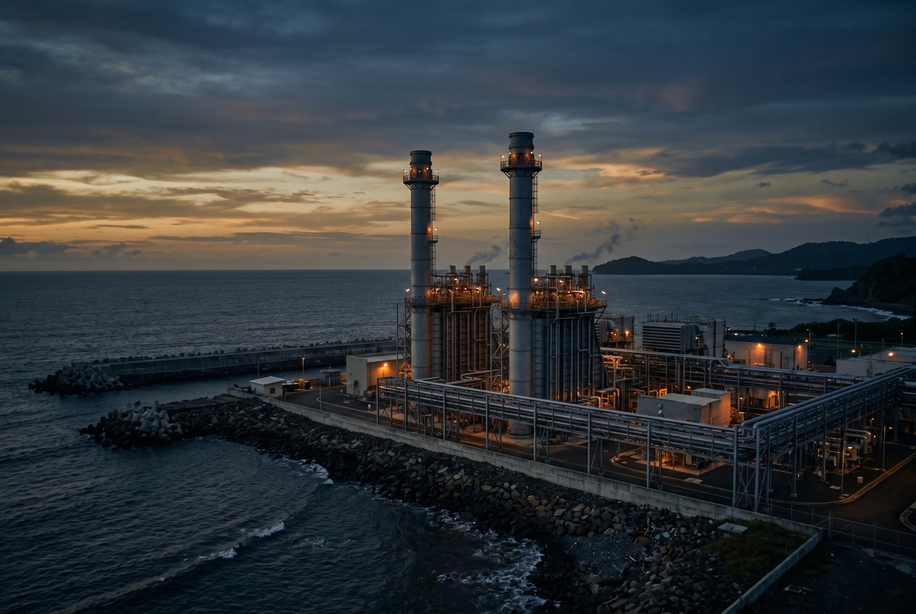 Planta de generación eléctrica en Panamá (imagen ilustrativa, generada por IA).