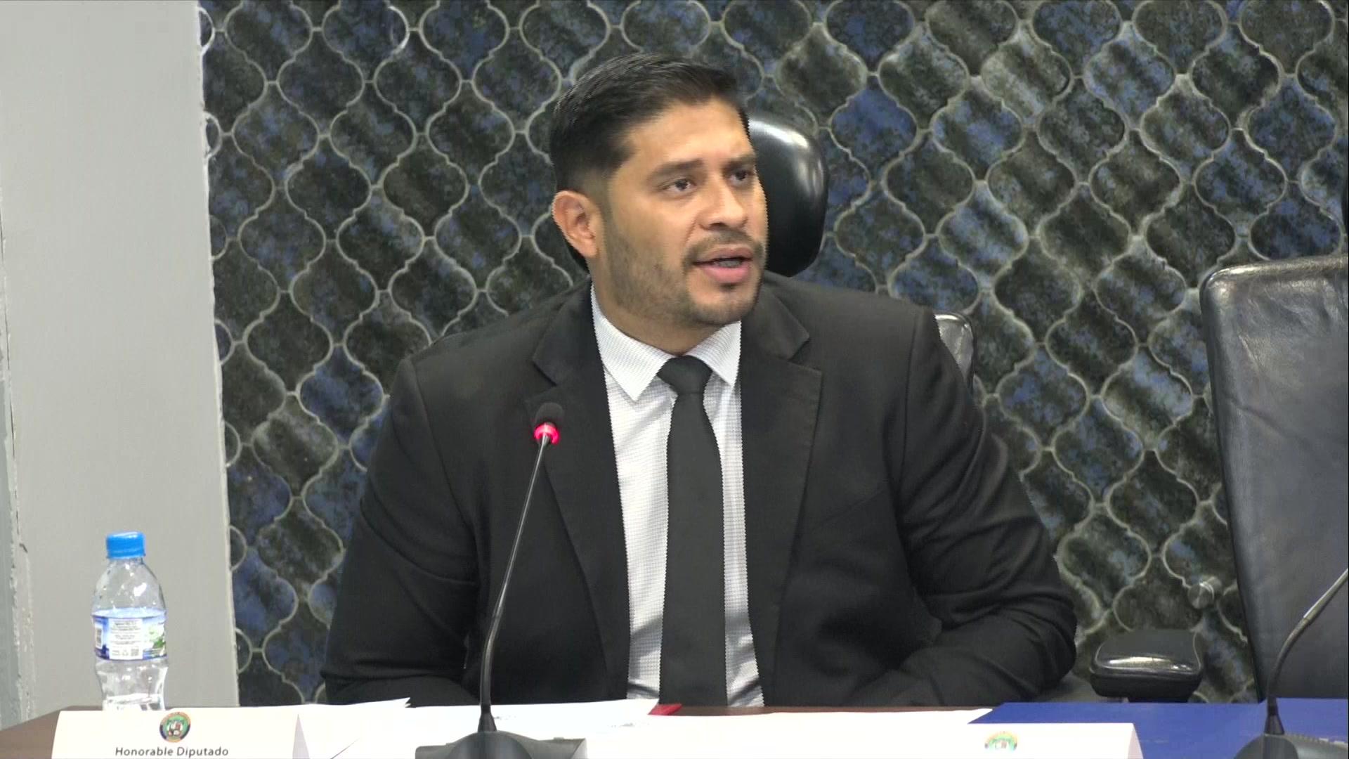 El diputado Jhonathan Vega durante una sesión de la Asamblea Nacional