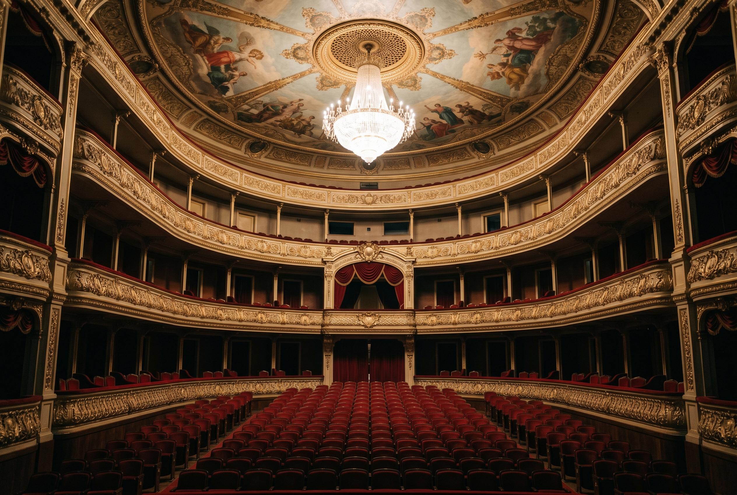 El interior del Teatro Nacional de Panama