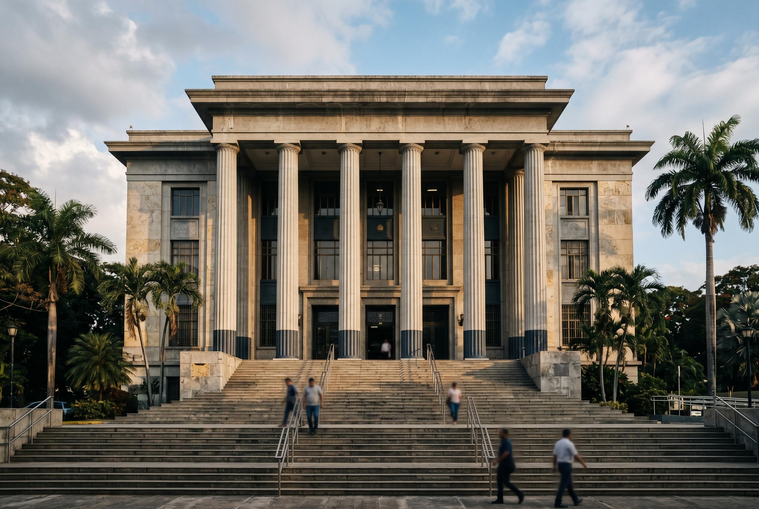 Edificio de la administración de justicia de Panamá (imagen ilustrativa, generada por IA).