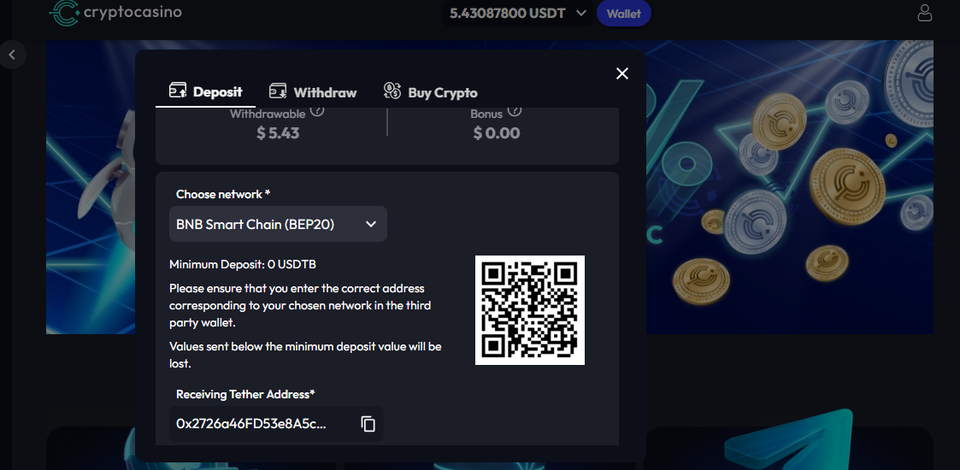 Funds to the Casino Wallet Funds to the Casino Wallet