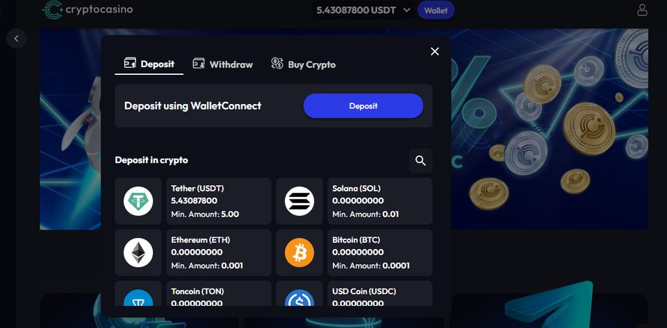 Wallet Page Wallet Page