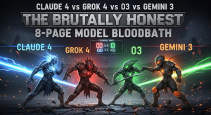 Claude 4 vs Grok 4 vs o3 vs Gemini 3: The Brutally Honest 8-Page Model Bloodbath