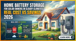 Home Battery Storage Systems for Solar Owners in Cloudy Climates: Real Cost vs Savings 2026