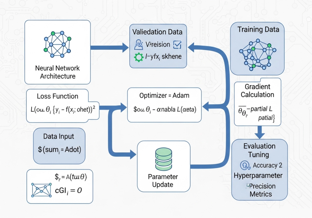 A typical optimization pipeline for training neural networks