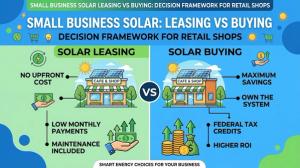 Small Business Solar Leasing vs Buying: Decision Framework for Retail Shops