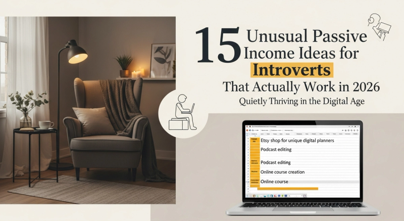 15 Unusual Passive Income Ideas for Introverts That Actually Work in 2026