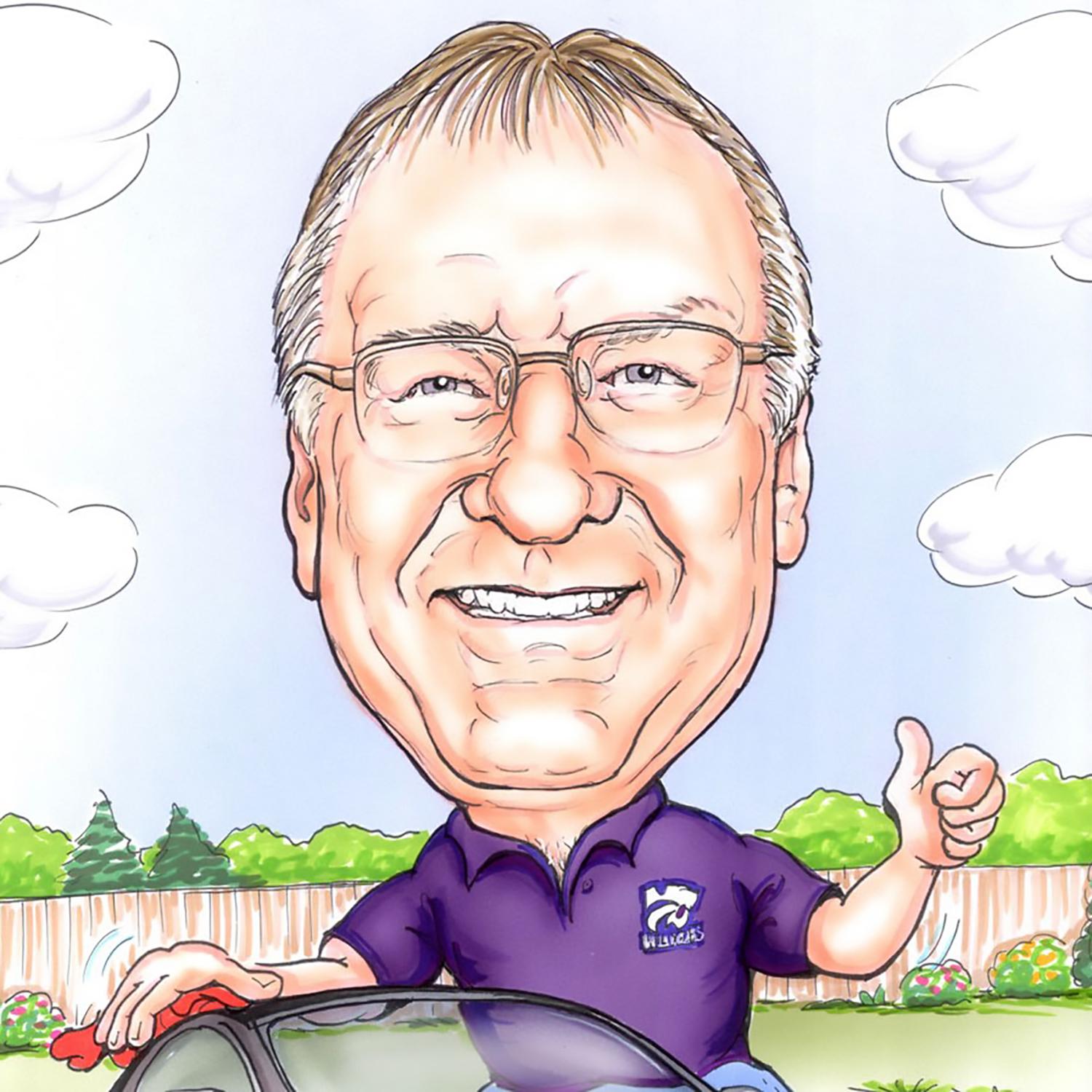 Caricature of Jerry Proctor