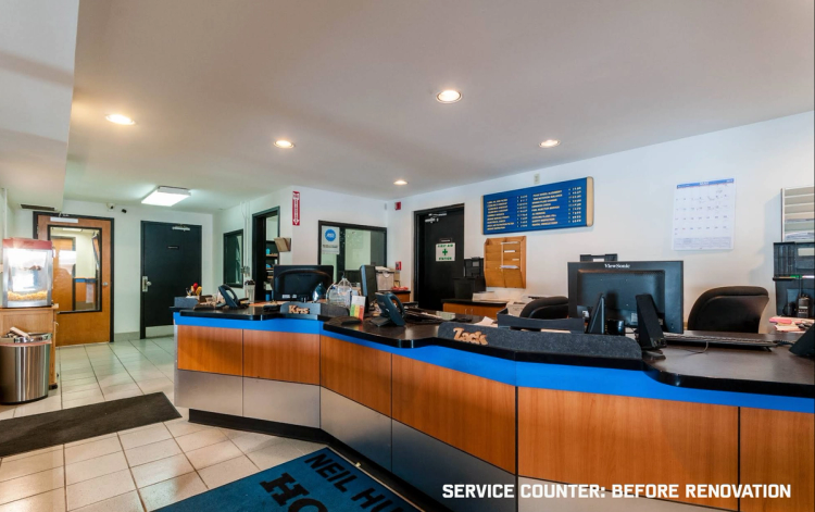 Before Photo Honda Clarksville Service Counter