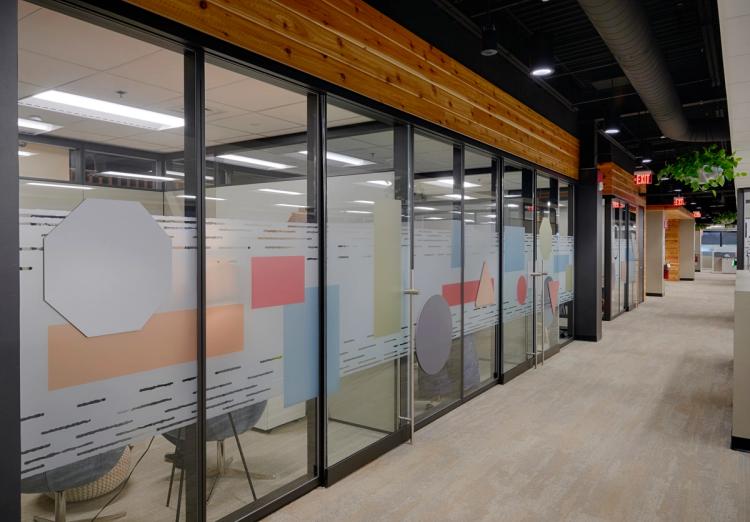 Corridor inside the Texas Roadhouse Support Center in Louisville, KY.