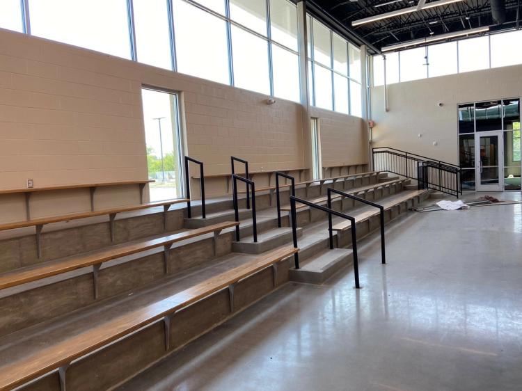 Interior of Louisville Collegiate Fieldhouse in Louisville, KY.
