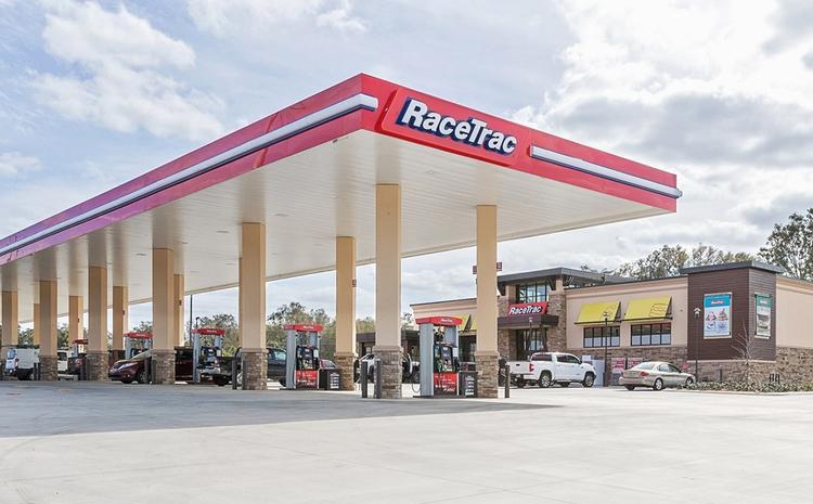 Exterior view of the RaceTrac gas station.