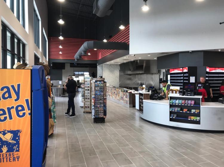 Interior of the Victron Fuel Food Mart in Mercedes, TX.