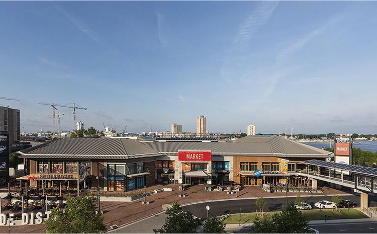 Full scale view of the Waterside District complex.